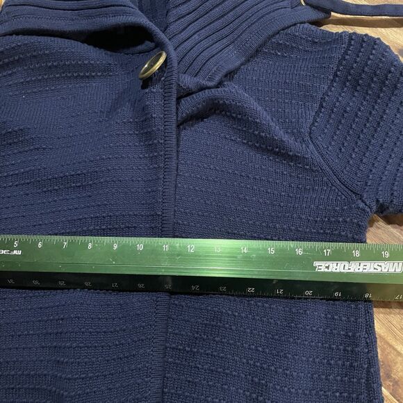 Soft Surroundings Sweater Cardigan Cotton Chunky Knit Short Sleeve Small New - Picture 4 of 6